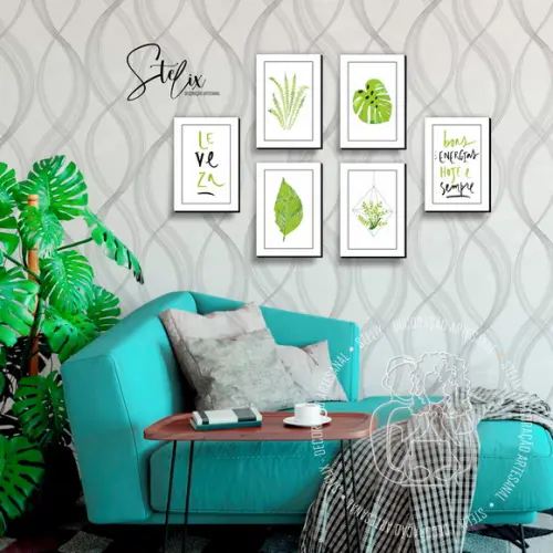 Kit Plantas - 6 Placas Decorativas