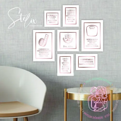 Kit Nutrição - 7 Placas / Quadros Decorativos