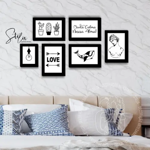 Kit para Sala - 6 Placas Decorativas