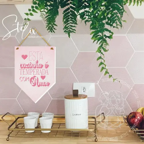 Flâmula Cozinha Rosa - Decoração Rosa