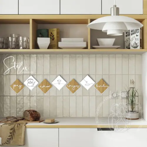 Kit Cozinha Minimalista - 7 Placas / Quadros Decorativos