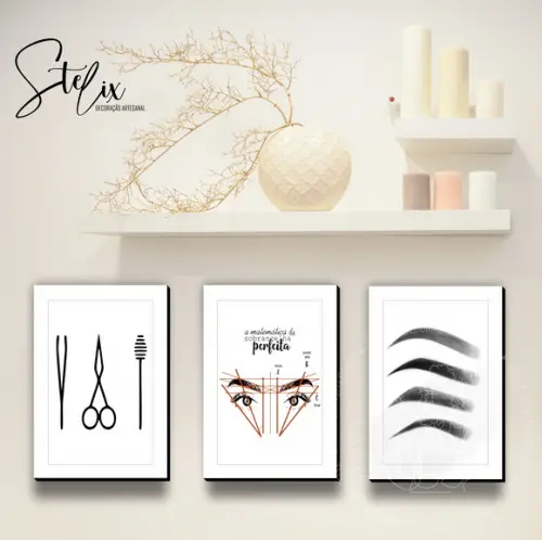 Kit Designer de Sobrancelhas - 3 Placas Decorativas