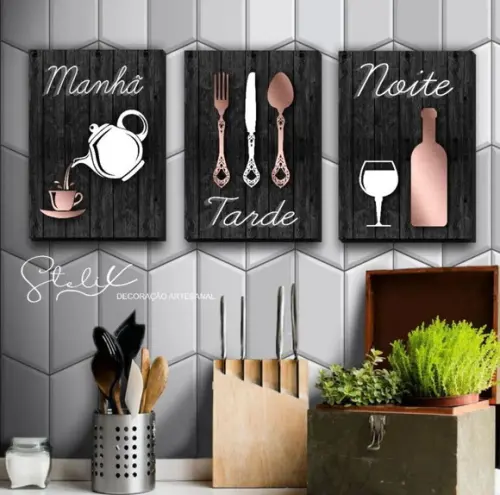 Quadros para Cozinha Rosê