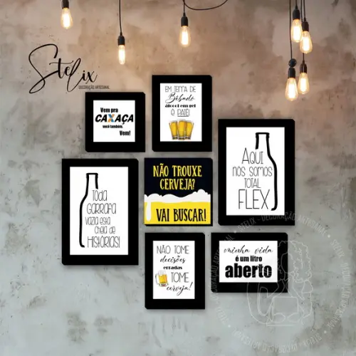 Quadros para Bar Cerveja e Cachaça Área Gourmet