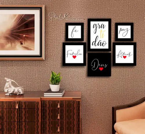 Kit Deus - 6 Placas Decorativas Média