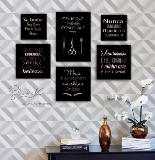 Kit Desig, de Sobrancelha - 6 Placas Decorativas Média