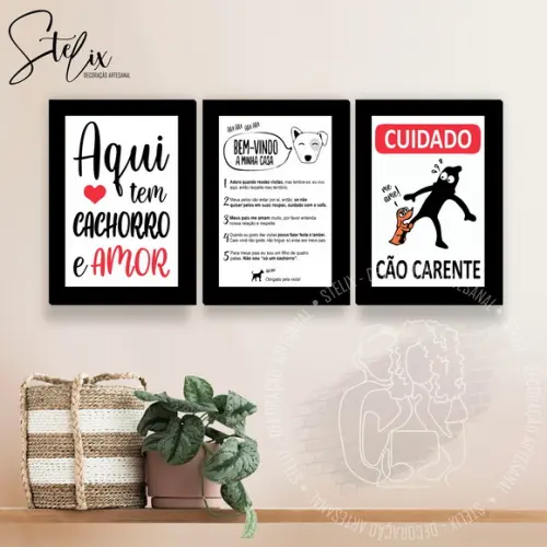 Quadros Regras da Casa Cachorro