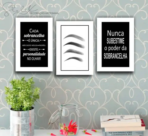 Kit Designer de Sobrancelhas - 3 Placas Decorativas Média