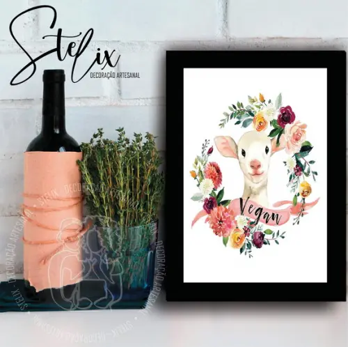 Vegan - Placa Decorativa A4