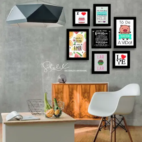 Kit Cozinha - 7 Placas Decorativas Médias
