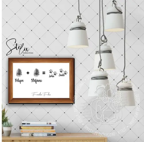 Digital Família + Pet - Placa Decorativa A4