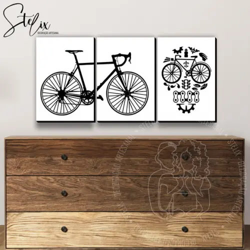 Kit Ciclista - 3 Placas Decorativas