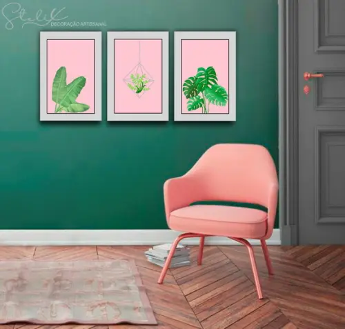 Kit Plantas - 3 Placas Decorativas