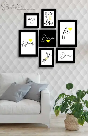 Kit Benção - 7 Placas Decorativas