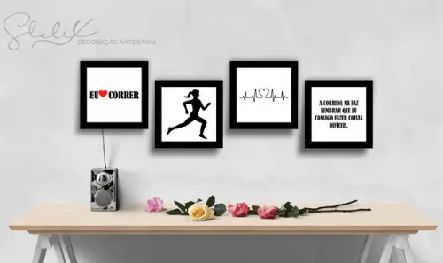 Kit Corredora - 4 Placas Decorativas