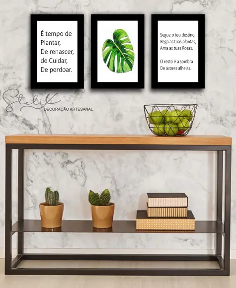 Kit Costela de Adão - 3 Placas Decorativas