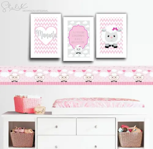 3 Placas Decorativas - Kit Baby 1