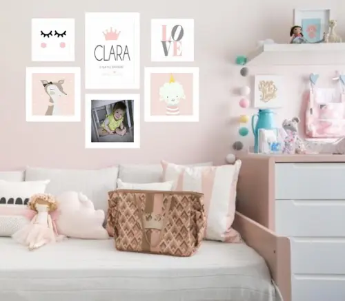 Kit Quarto de Menina - 6 Placas Decorativas