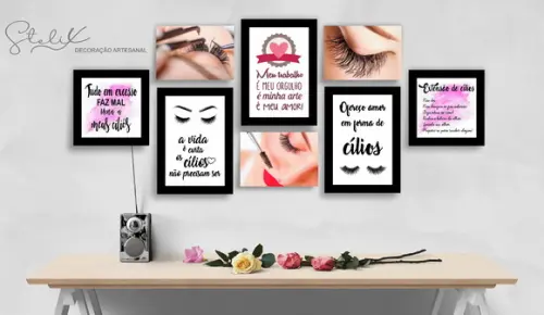 Kit Extensão de Cílios - 8 Placas Decorativas
