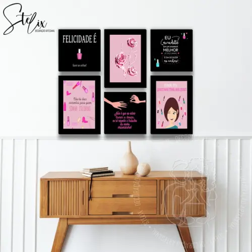 Kit Esmalteria - 6 Placas Decorativas