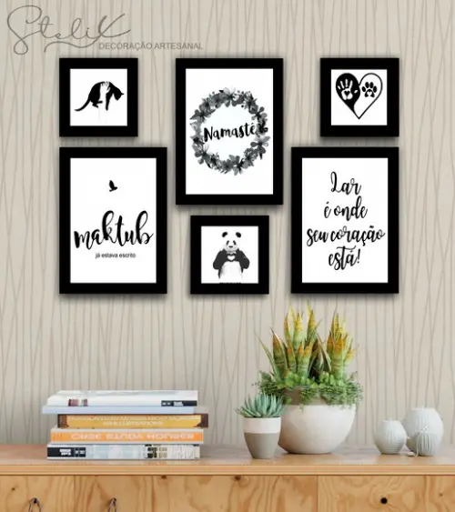 Kit Sala Médio - 6 Placas Decorativas