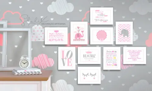 Quadros para Quarto de Menina Rosa Bebê