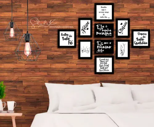 Kit Quarto de Casal - 10 Placas Decorativas