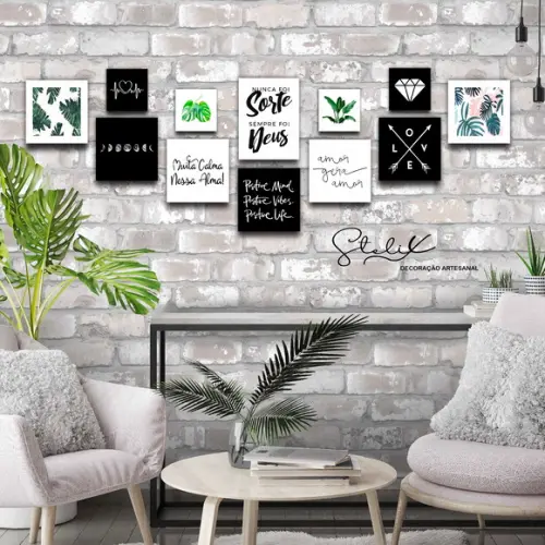 Kit Para Sala - 11 Placas Decorativas