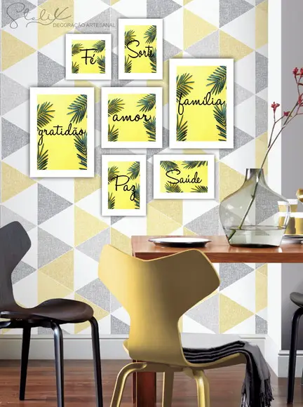 Kit 7 Placas Decorativas - FLORAL