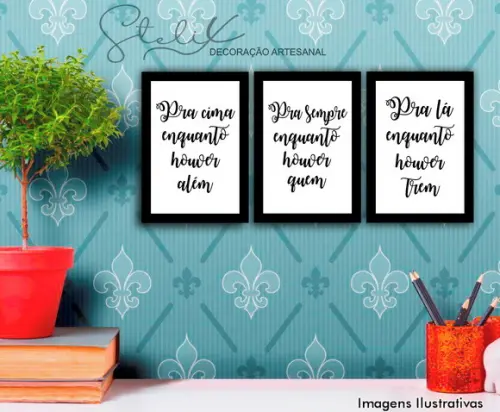 Kit 3 Placas Decorativas