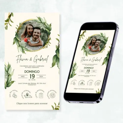 Convite Digital Interativo para Casamento