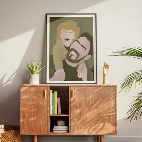 Ilustração Minimalista Colorida de Foto (arte Digital)