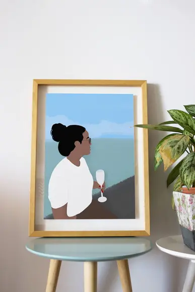 Ilustração Minimalista Colorida de Foto (arte Digital)