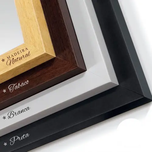 Quadro com Moldura e Vidro com Ilustração de Foto 2 Pessoas