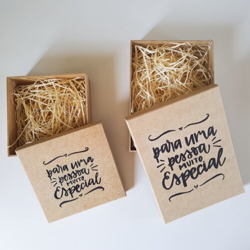 Caixa mdf para Presente Personalizada com Lettering a Mão
