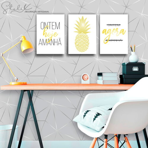 Kit 3 Placas Decorativas