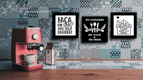 Kit Café - 3 Placas Decorativas
