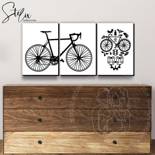 Kit Ciclista - 3 Placas Decorativas