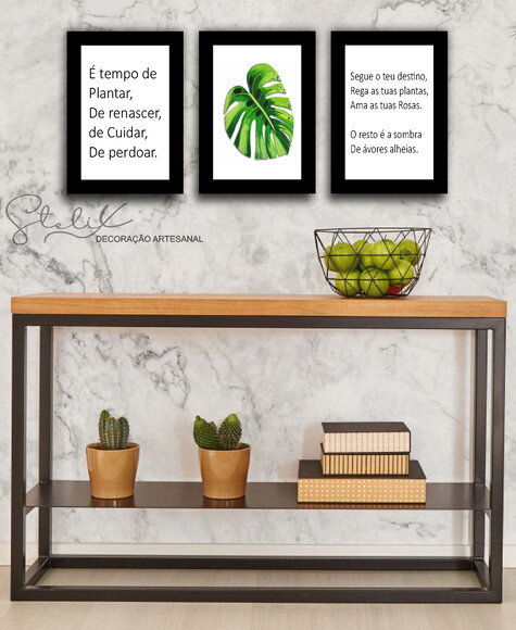 Kit Costela de Adão - 3 Placas Decorativas