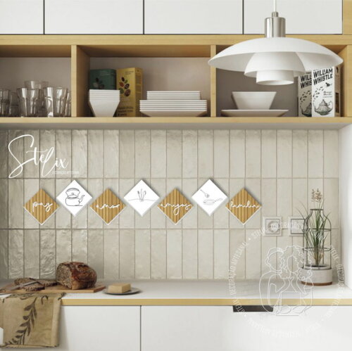 Kit Cozinha Minimalista - 7 Placas / Quadros Decorativos
