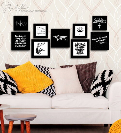 Kit Cristão - 9 Placas Decorativas