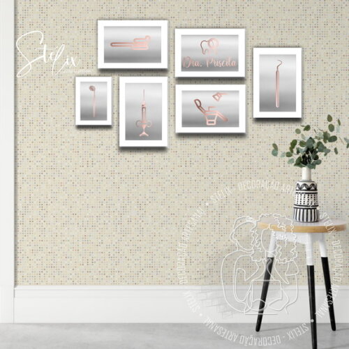 Kit Dentista - 5 Placas / Quadros Decorativos