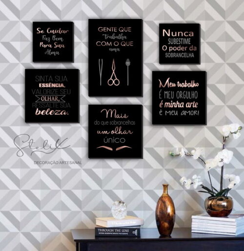 Kit Desig, de Sobrancelha - 6 Placas Decorativas Média