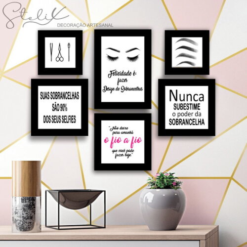 Kit Designer de Sobrancelha - 6 Placas Decorativas Média
