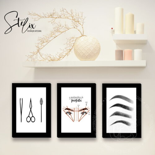 Kit Designer de Sobrancelhas - 3 Placas Decorativas