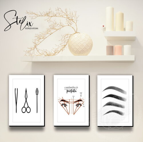 Kit Designer de Sobrancelhas - 3 Placas Decorativas