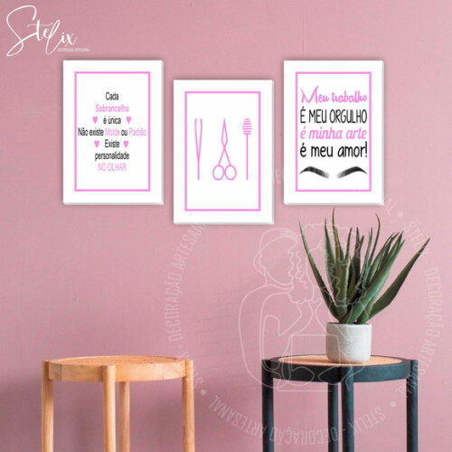 Kit Designer de Sobrancelhas - 3 Placas Decorativas