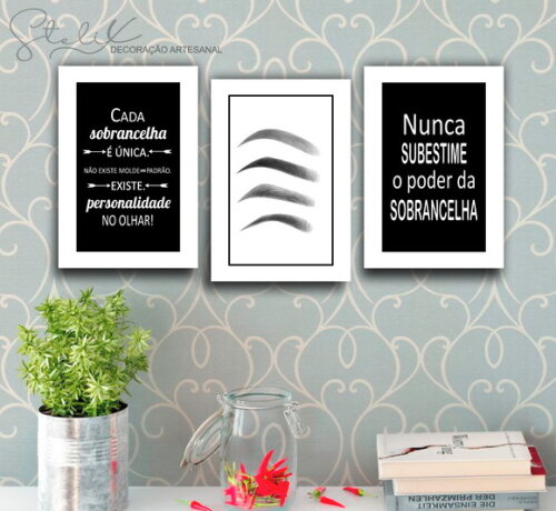 Kit Designer de Sobrancelhas - 3 Placas Decorativas Média