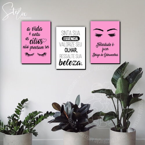 Kit Designer de Sobrancelhas e Cilios -3 Placas Decorativas