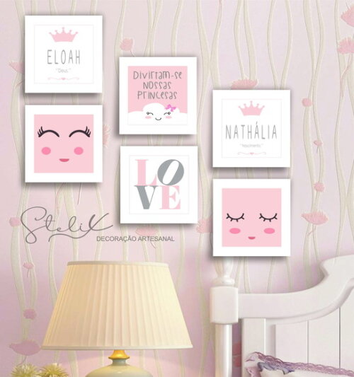 Kit Irmãs - 6 Placas Decorativas